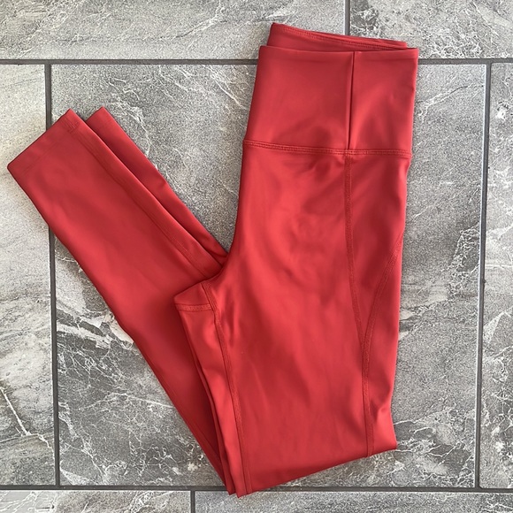 girlfriend collective Pants - Girlfriend Collective High Rise rust leggings size medium